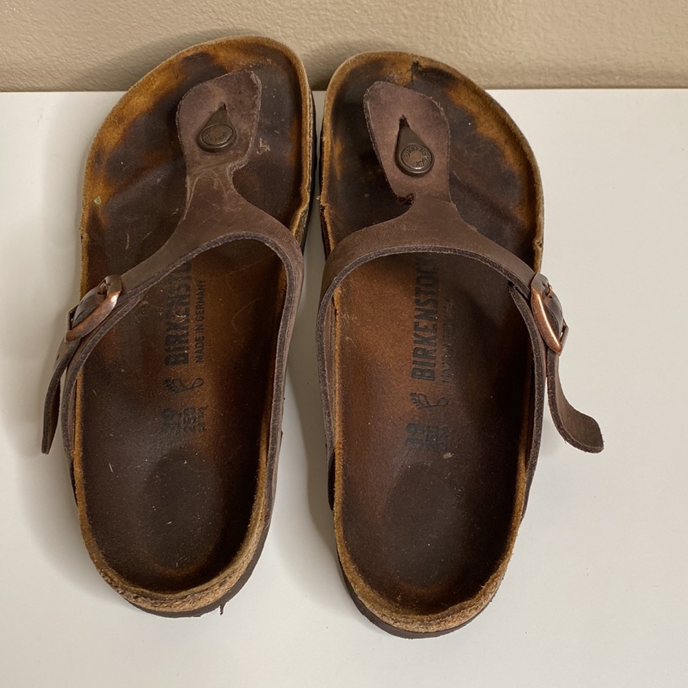 Birkenstock Brown Leather Gizeh size 39 - Picture 2 of 6